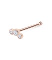 Crystal Silver Bone Nose Stud NSKD-1898